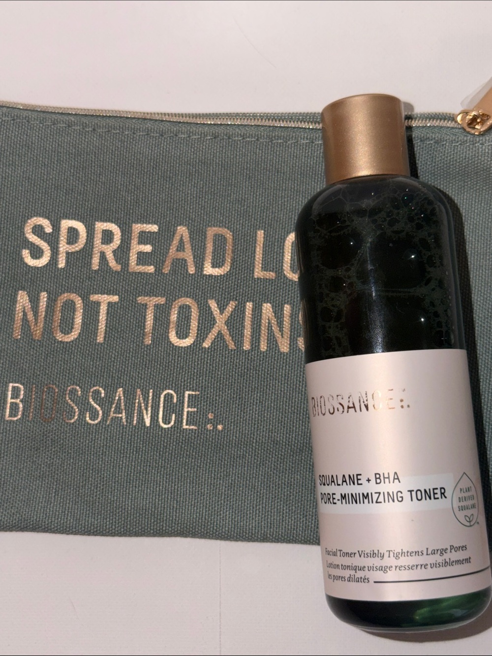 Biossance Squalane + BHA Pore-Minimizing Toner with bag